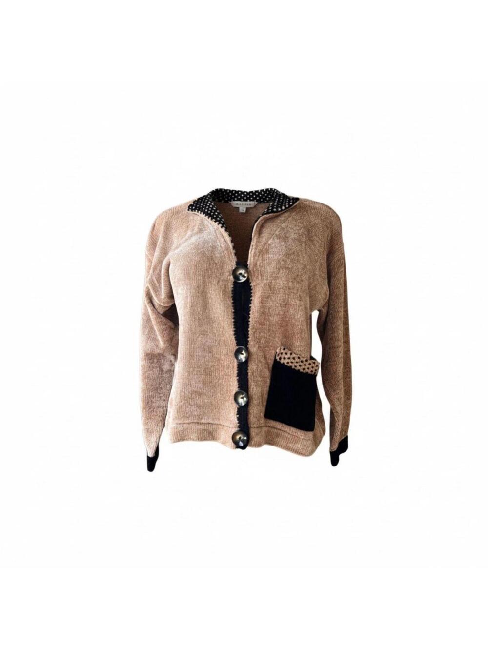 Women's Brown and Tan Cardigan